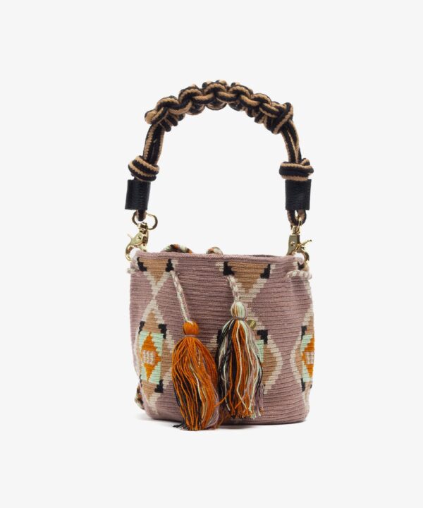 HANDTAS HUMMINGBIRD M lilac licht groen