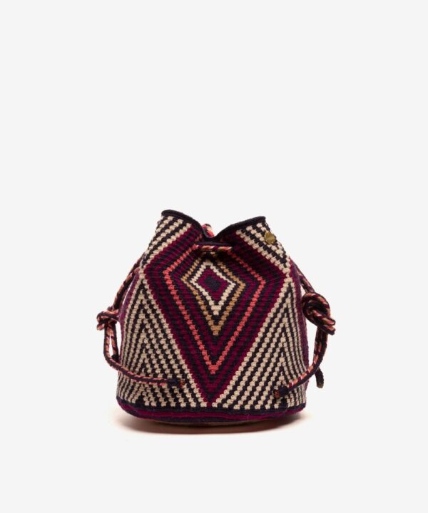 HANDTAS SAIGON M blauw fuchsia