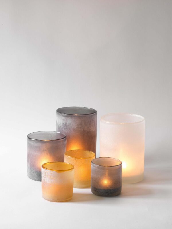 Frost windlicht amber - Afbeelding 2