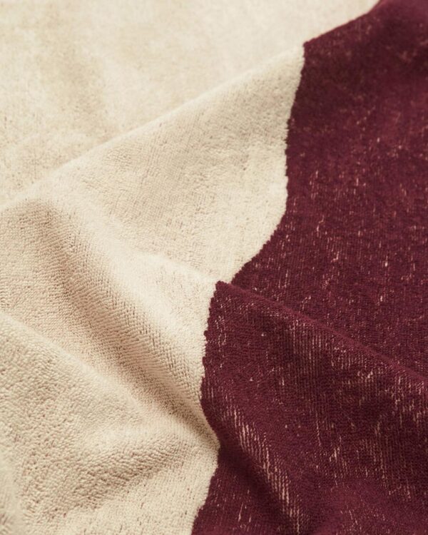 HANDDOEK BURGUNDY BONE - Afbeelding 2