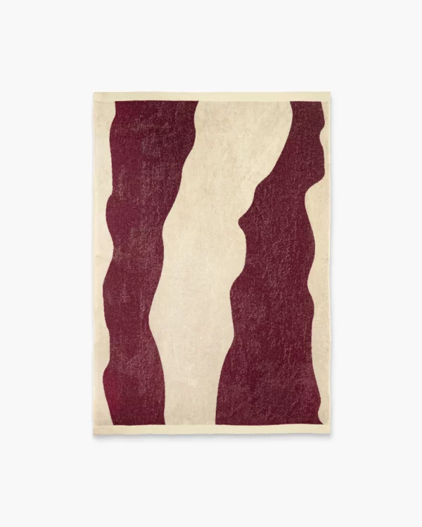 HANDDOEK BURGUNDY BONE