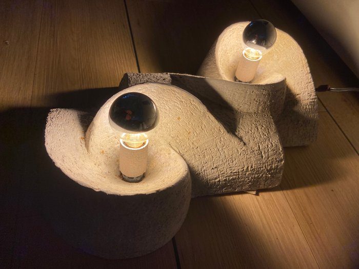 LAMP KERAMIEK BRUTALISTISCH (zeldzaam)