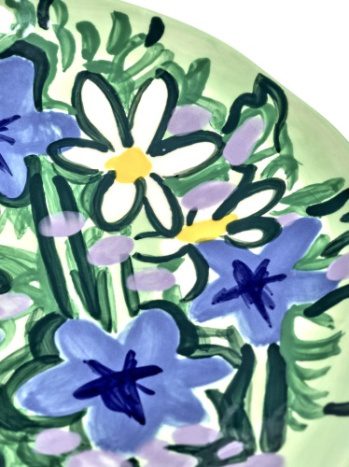 SERVEERSCHAAL GROEN BLAUW SERVING SPRING - Afbeelding 3