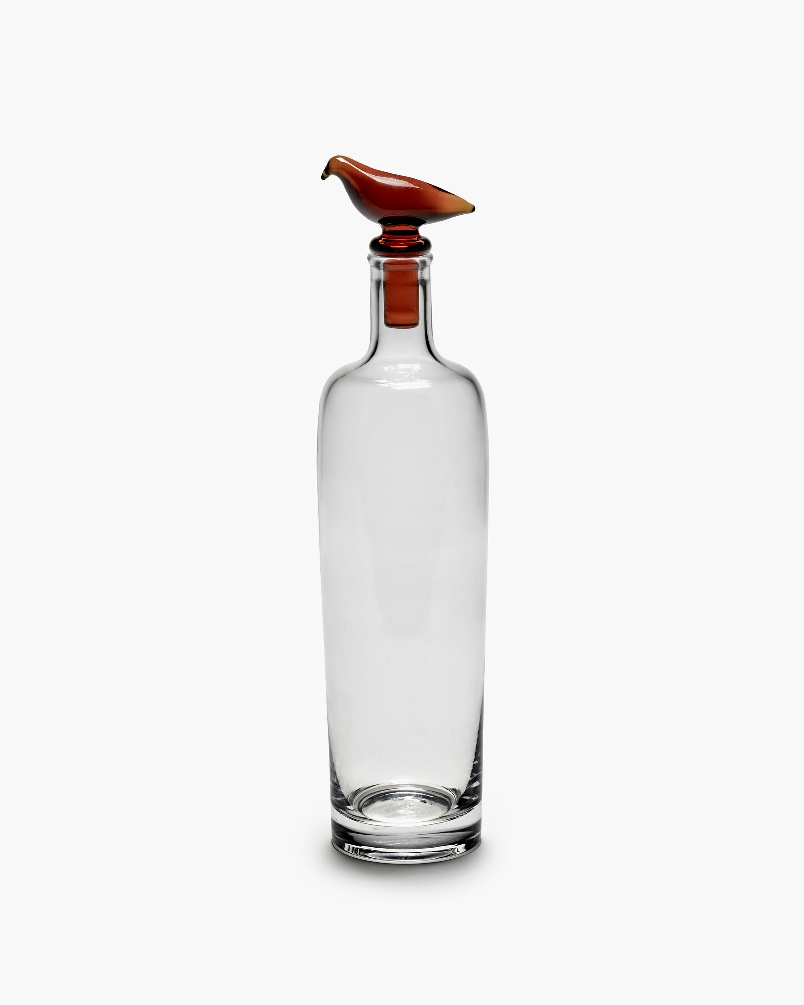 Serax karaf Perch van Kelly Wearstler, helder glas met amberkleurige stop